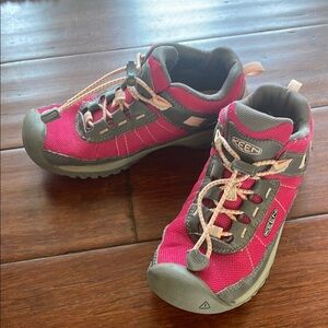 Keen Pink and Gray Sneakers with Sturdy Rubber Sole